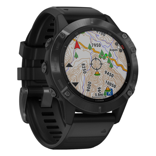 Умные часы Garmin Fenix 6 Sapphire Wi-Fi NFC, серый/черный