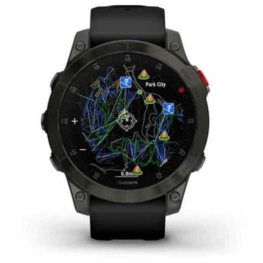 Умные часы GARMIN  Epix Gen 2 Sapphire титановый черный DLC