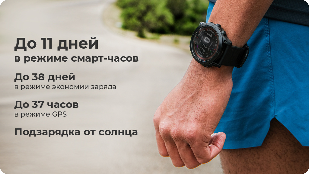 Умные часы Garmin Fenix 7S графит/серебристый